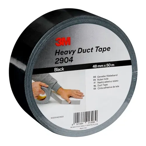 3M 2904 Duct Tape Middenkwaliteit – Zwart – 48 mm x 50 meter